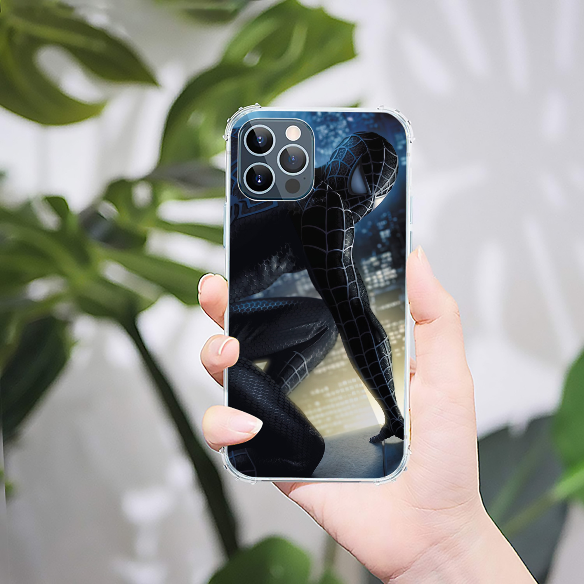 （画像用） Spider Man スパイダーマン 【iPhone 12シリーズ対応】透明スマホケース（クリアソフトケース）